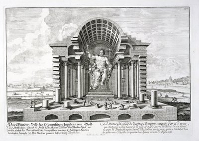 Het Standbeeld van Olympische Zeus door Phidias, plaat 5 uit 