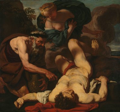 Selene en Endymion door Johann Carl Loth (attributed to)