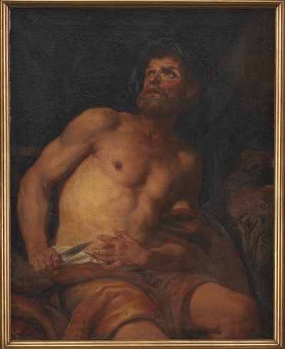 De dood van Cato de Jongere door Johann Carl Loth