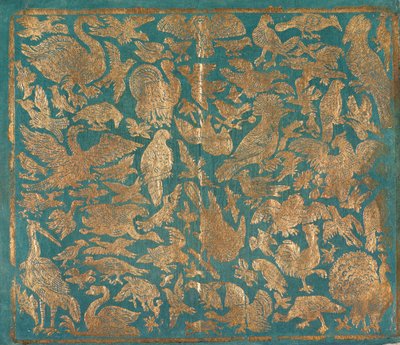 Brocade papier met vogelafbeeldingen, ca. 1790 door Johann Carl Munck