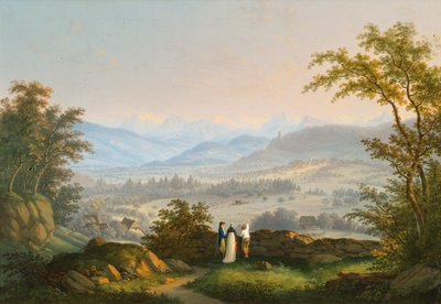 Omgeving van de ruïne Habsburg door Johann Caspar Rahn