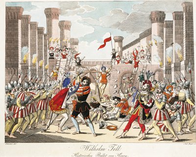 Historisch ballet van Henry, scène uit 