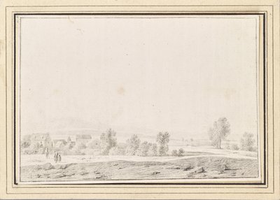 Landschap met dorp door Johann Christian Brand