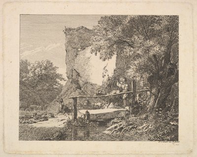 Een Jongen met Drie Geiten door Johann Christian Erhard