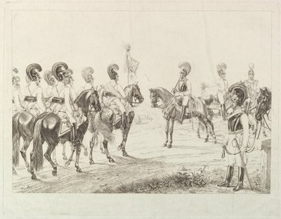 Oostenrijkse Cuirassiers, begin 19e eeuw door Johann Christian Erhard