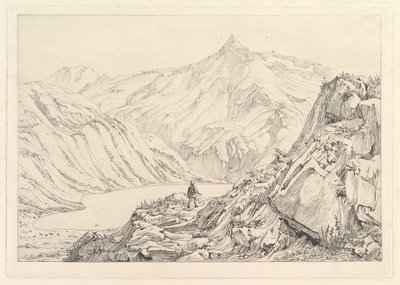 Bockhartmeer Der Bockhardsee, begin 19e eeuw door Johann Christian Erhard