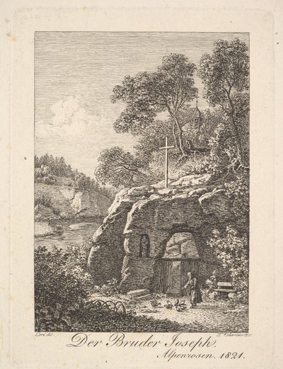 Broeder Joseph in de Alpen door Johann Christian Erhard