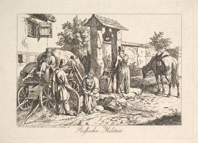 Kozak bij de bron door Johann Christian Erhard
