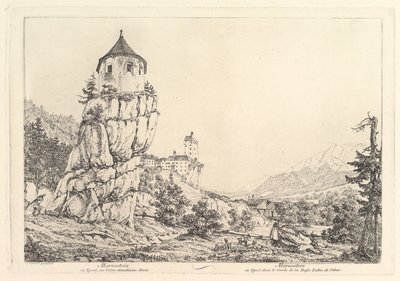 Landschap, Mariastein in Tirol, begin 19e eeuw door Johann Christian Erhard