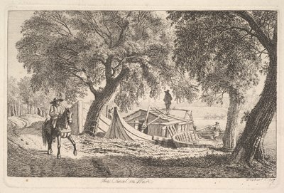 Op het kanaal in Wenen door Johann Christian Erhard