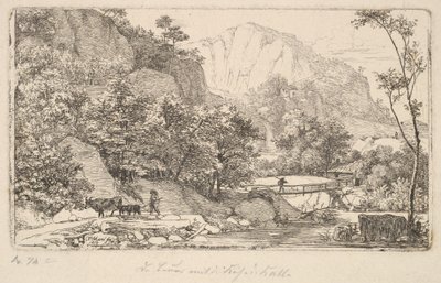 Boer met Koe en Kalf, in de Unterberg bij Berchtesgaden, 1818 door Johann Christian Erhard