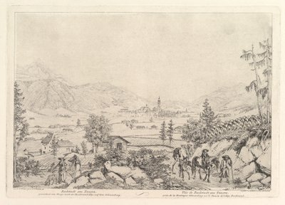 Landelijk Landschap, Radstadt am Tauren, begin 19e eeuw door Johann Christian Erhard
