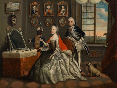 Johann Christian Fiedler - George Willem van Hessen-Darmstadt en zijn zus Caroline Louise door Johann Christian Fiedler
