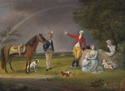 Portret van Prins Alexander Michaylovich Belosselsky-Belozersky en zijn familie door Johann Christian Klengel