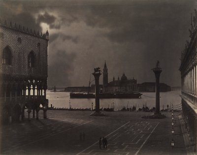 Venetië: Sint-Marcus Kijkend naar San Giorgio Maggiore, bij Maanlicht door Johann Christian Neuber