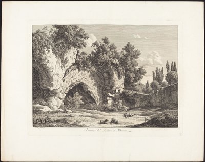 Overblijfselen van het theater in Albano door Johann Christian Reinhart