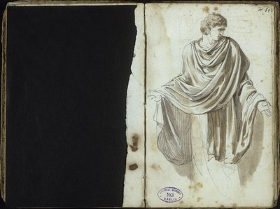 Man in antieke kleding door Johann Christian Reinhart