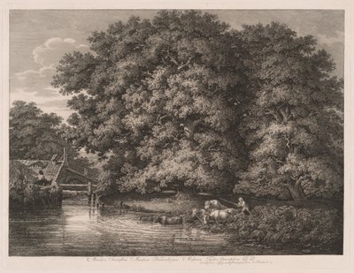 De Molen bij de Grote Eiken door Johann Christian Reinhart