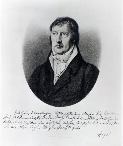 Georg Wilhelm Friedrich Hegel, gegraveerd door F.W Bollinger door Johann Christian Xeller