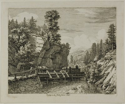 Ingang van de Guttensteiner Vallei door Johann Christoph Erhard