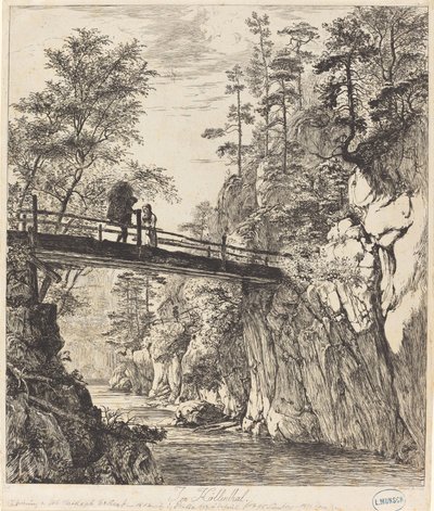 In het Höllental door Johann Christoph Erhard