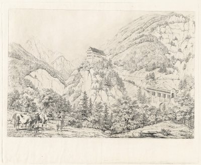 De Georgenberg in Tirol door Johann Christoph Erhard and Johann Adam Klein