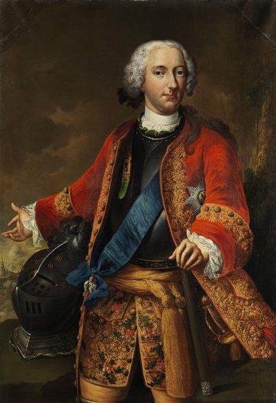 Portret van Karel I, Hertog van Brunswijk-Wolfenbüttel 1713-1780 door Johann Conrad Eichler