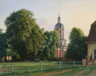 Kerk in het park van Kasteel Buch door Johann Erdmann Hummel