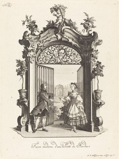 Een Tuindeur in de Moderne Stijl door Johann Esaias Nilson