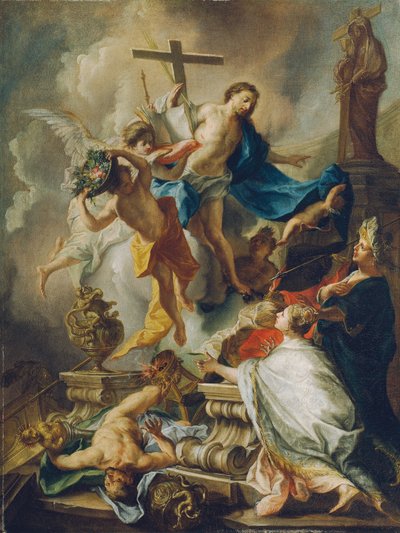 Overwinning van het christendom op het heidendom door Johann Evangelist Holzer