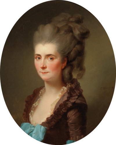 Portret van markiezin de Chambray, geboren Vernier de Joyencourt door Johann Friedrich August Tischbein