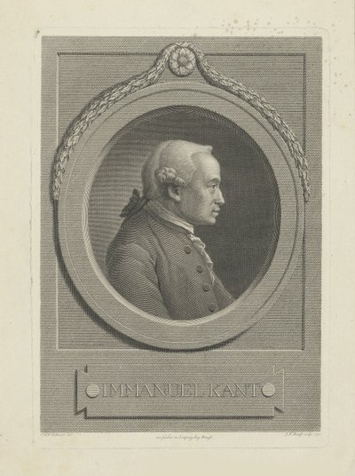 Portret van Immanuel Kant 1724-1804 door Johann Friedrich Bause