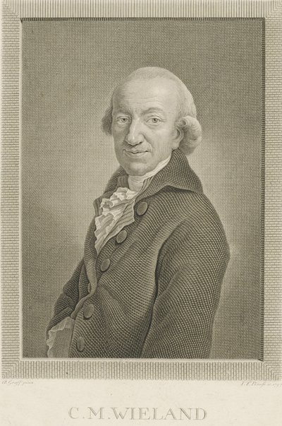 Portret van de dichter en schrijver Christoph Martin Wieland 1733-1813, 1797 door Johann Friedrich Bause
