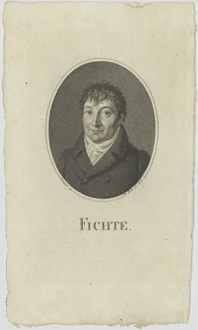 Portret van Johann Gottlieb Fichte door Johann Friedrich Bolt