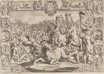 Allegorie op Urbanus VIII, Paus (Maffeo Barberini 1623-1644) door Johann Friedrich Greuter