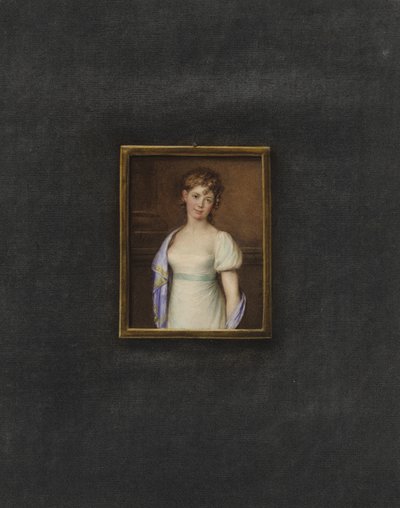 Portret van een onbekende jonge vrouw door Johann Friedrich Leybold