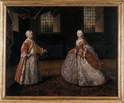 Portret van Hertog Friedrich III van Saksen-Gotha-Altenburg en Hertogin Luise-Dorothee door Johann Friedrich Loeber