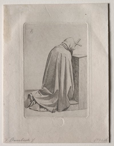 Een Biddende Monnik door Johann Friedrich Overbeck