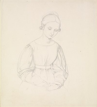 Portret van de vrouw van de kunstenaar, Nina, ca. 1830 door Johann Friedrich Overbeck