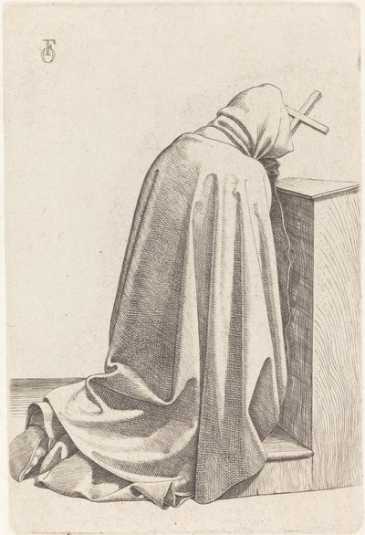 Biddende Monnik door Johann Friedrich Overbeck