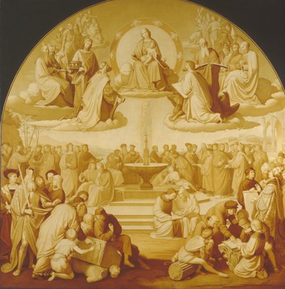 De Triomf van Religie in de Kunsten door Johann Friedrich Overbeck