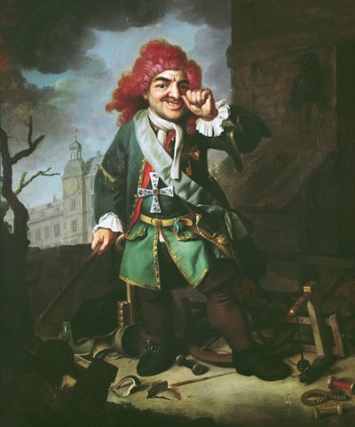 Portret van Clemens Perkeo, nar aan het hof van Heidelberg door Johann Georg Dathan