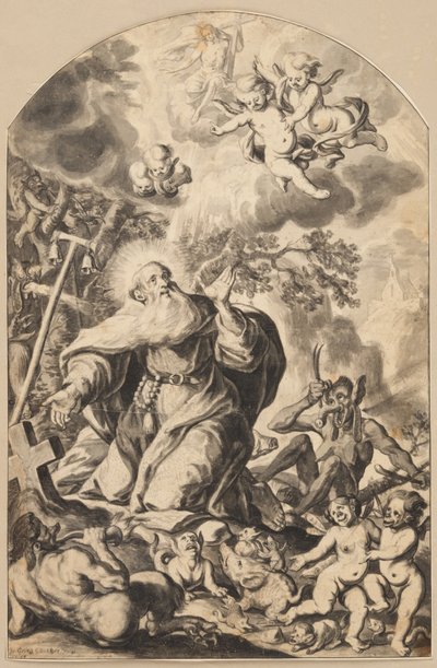 Verleiding van St. Antonius door Johann Georg Glückher