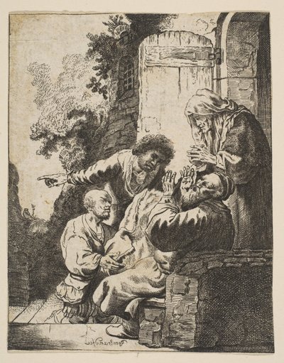 Jozefs jas gebracht naar Jacob door Johann Georg Hertel