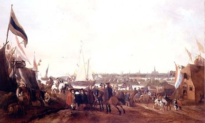 Uitzicht op Hulst, Zeeland door Johann Georg Meyer von Bremen