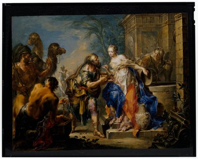 Elizier en Rebecca door Johann Georg Platzer