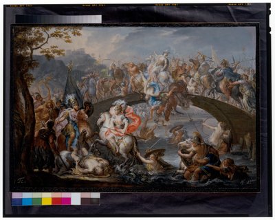 De slag van de Amazonen door Johann Georg Platzer