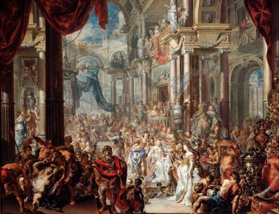 De Gelijkenis van het Bruiloftsfeest, 1737 door Johann Georg Platzer