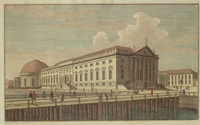 Zicht op het operahuis in Berlijn, 1773 door Johann Georg Rosenberg