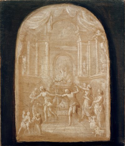 Dans rond het offeraltaar door Johann Georg Schütz